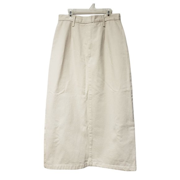 90s Circle T by Marilyn Lenox Western wear off-white denim pencil skirt